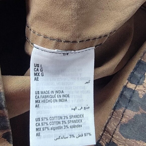 Style & Co Leopard Print Jacket Women's Size L Made In India - Picture 5 of 9